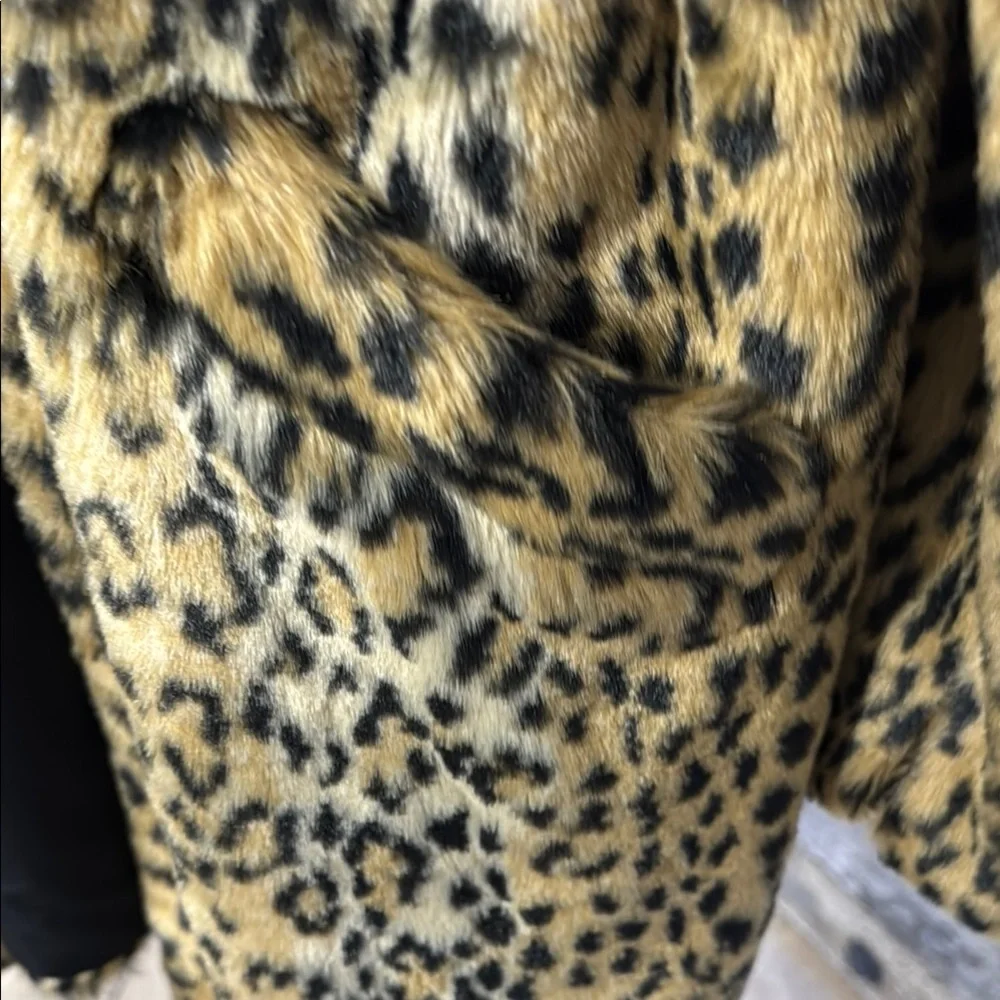 a new day Brown and Black Teddy Jacket Plush Open Front - Picture 4 of 5